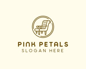 Armchair Furniture Badge logo design