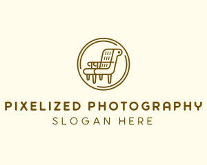 Armchair Furniture Badge logo design