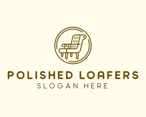 Armchair Furniture Badge logo design