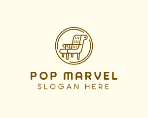 Armchair Furniture Badge logo design