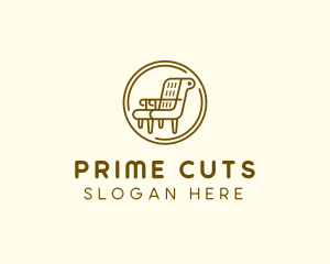 Armchair Furniture Badge logo design