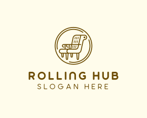 Armchair Furniture Badge logo design