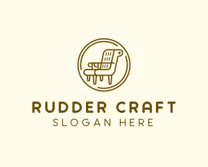 Armchair Furniture Badge logo design