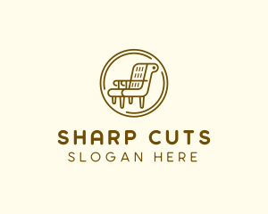 Armchair Furniture Badge logo design