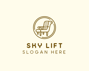 Armchair Furniture Badge logo design