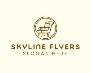 Armchair Furniture Badge logo design