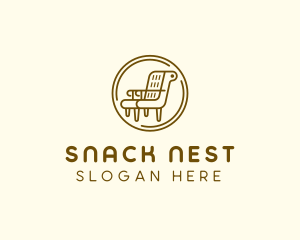 Armchair Furniture Badge logo design