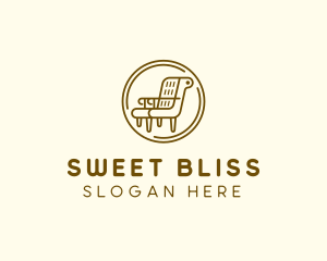 Armchair Furniture Badge logo design