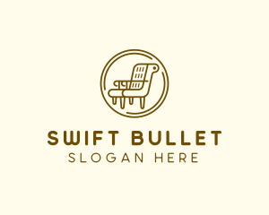 Armchair Furniture Badge logo design