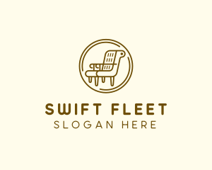 Armchair Furniture Badge logo design