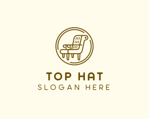 Armchair Furniture Badge logo design