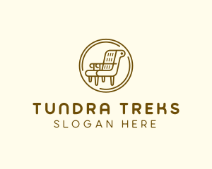 Armchair Furniture Badge logo design