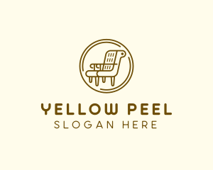 Armchair Furniture Badge logo design