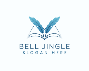 Feather Book Author logo design