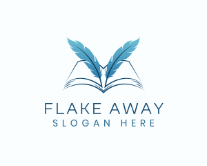 Feather Book Author logo design