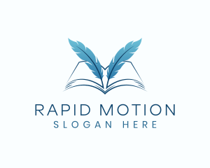 Feather Book Author logo design