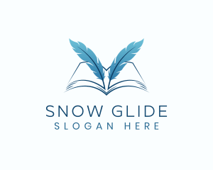 Feather Book Author logo design