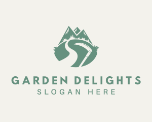 Mountain Grass Scythe logo design