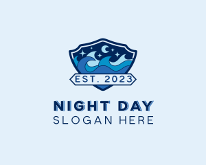 Night Beach Coast logo design