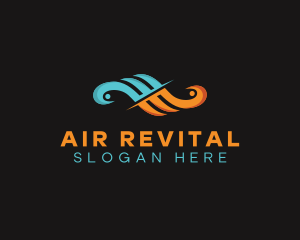 Cooling Heating Airflow logo design