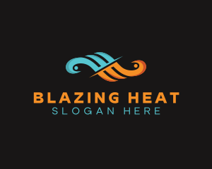 Cooling Heating Airflow logo design