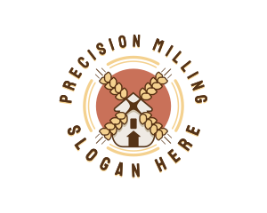 Organic Flour Mill Wheat logo design