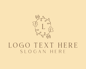 Autumn Leaf Wreath Logo