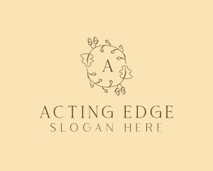 Autumn Leaf Wreath logo design