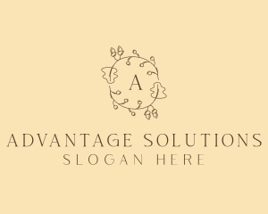 Autumn Leaf Wreath logo design