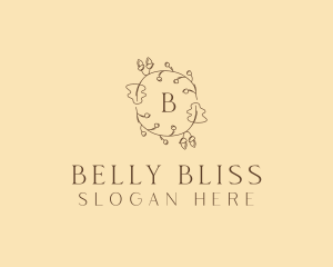 Autumn Leaf Wreath logo design