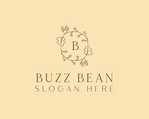 Autumn Leaf Wreath logo design