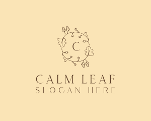 Autumn Leaf Wreath logo design