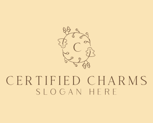 Autumn Leaf Wreath logo design