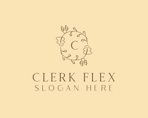 Autumn Leaf Wreath logo design