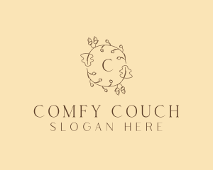 Autumn Leaf Wreath logo design