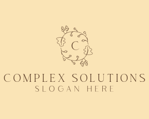 Autumn Leaf Wreath logo design