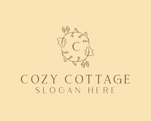 Autumn Leaf Wreath logo design