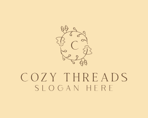 Autumn Leaf Wreath logo design