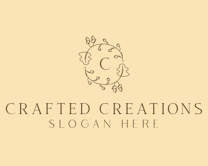 Autumn Leaf Wreath logo design