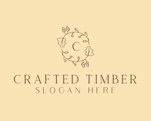 Autumn Leaf Wreath logo design