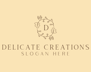 Autumn Leaf Wreath logo design