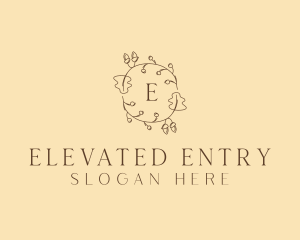 Autumn Leaf Wreath logo design