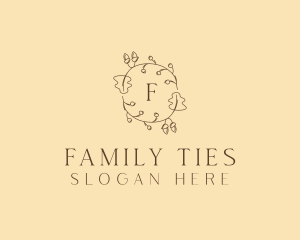 Autumn Leaf Wreath logo design