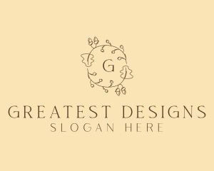 Autumn Leaf Wreath logo design