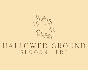 Autumn Leaf Wreath logo design