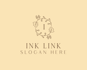 Autumn Leaf Wreath logo design