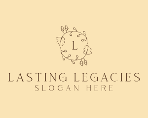 Autumn Leaf Wreath logo design