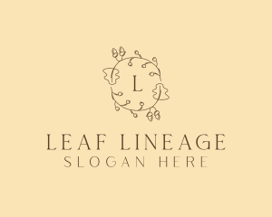 Autumn Leaf Wreath logo design