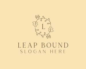 Autumn Leaf Wreath logo design