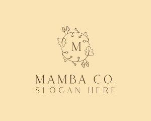 Autumn Leaf Wreath logo design